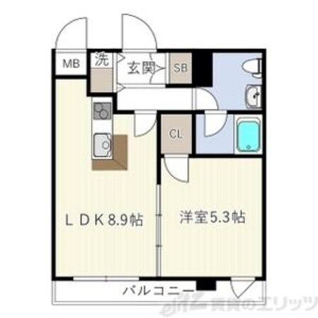 フローライト南森町の物件間取画像